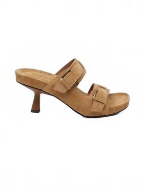 NEW ASH women's jakarta suede heeled sandal in moka mou